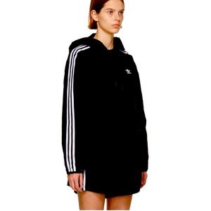 Black Adidas Waterproof Jacket with Hoodie- Unisex